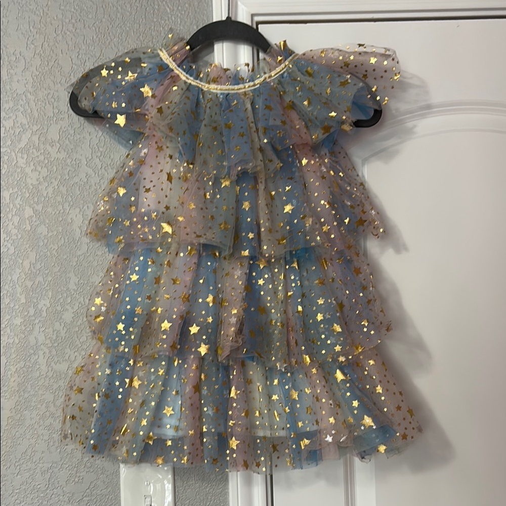 Girl Starry Layered Tulle Dress